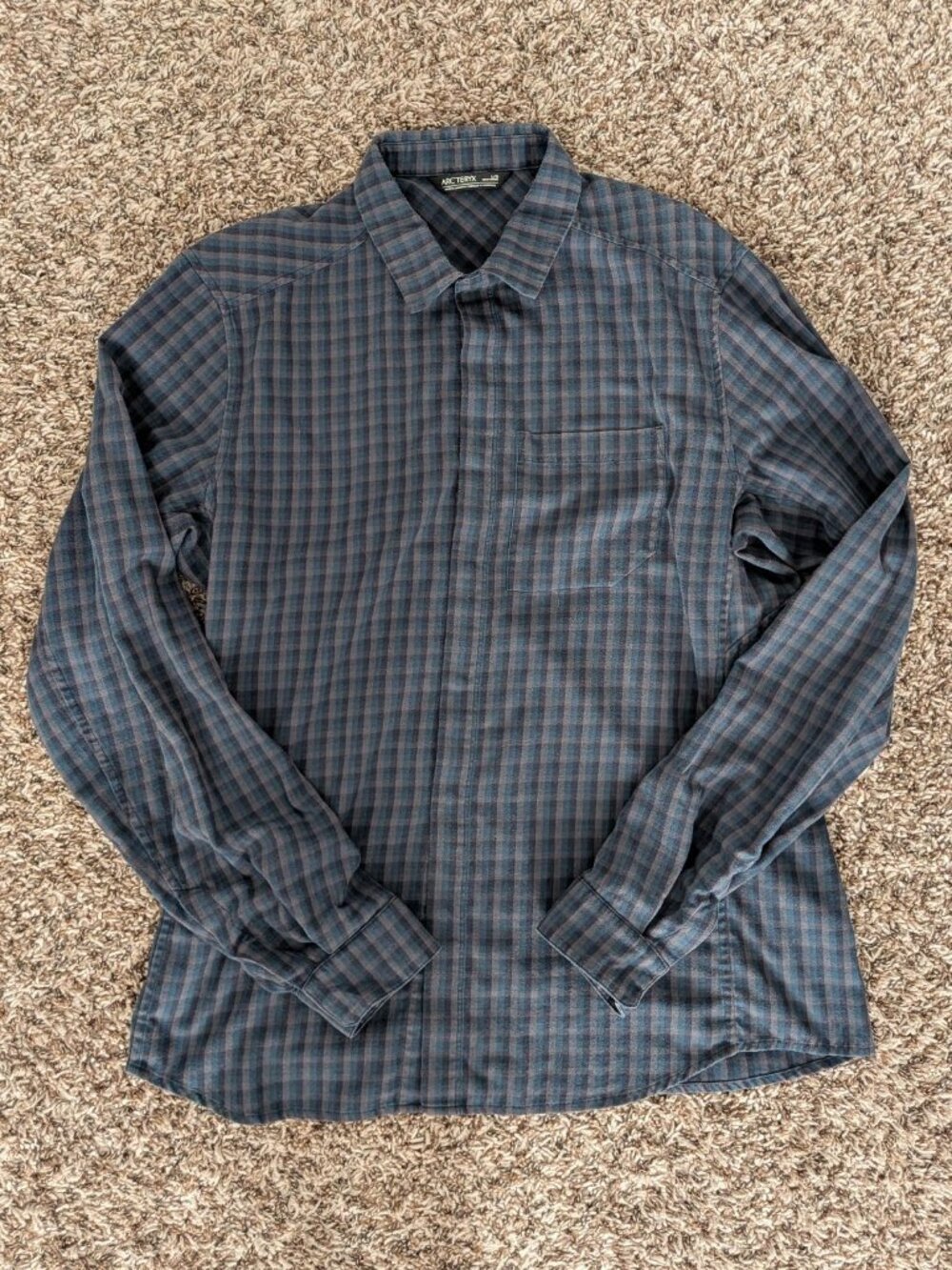 Arc'teryx Bernal LS Shirt in Blue/Gray Plaid